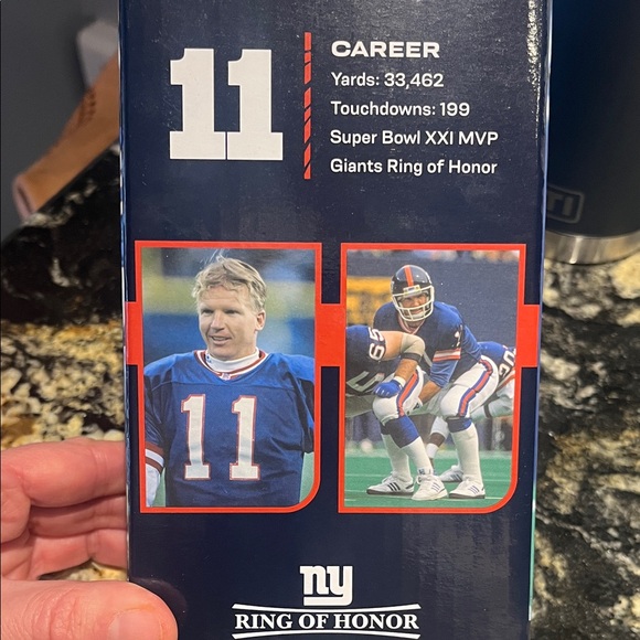 Phil Simms Giants Bobblehead - Blue and White - Picture 2 of 4